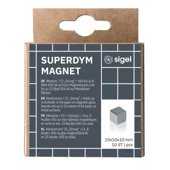 Kūrybinis magnetinis kubas Sigel BA193 neodimio, sidabrinis, 10 mm