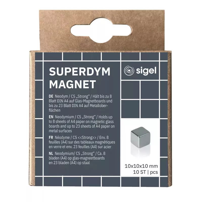 Kūrybinis magnetinis kubas Sigel BA193 neodimio, sidabrinis, 10 mm
