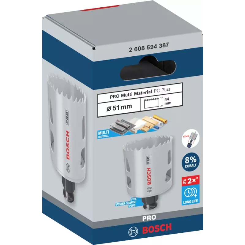 Bosch PRO Multi Material PC Plus 44/51 mm vienetinis skylių pjūklas