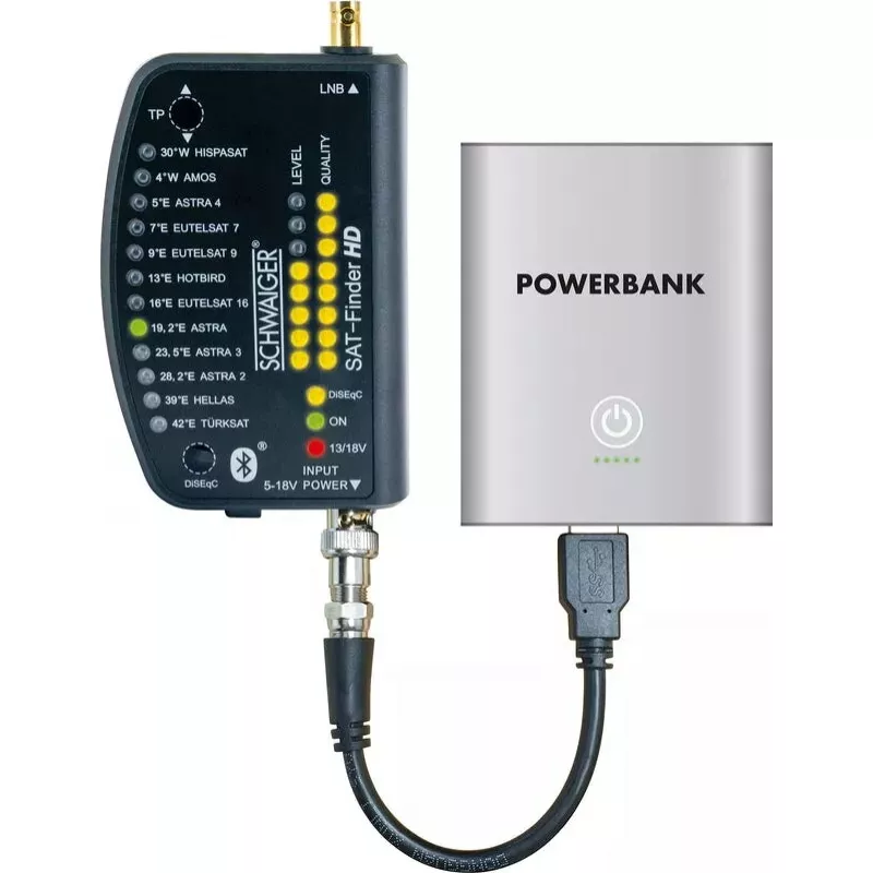 Palydovų ieškiklis Schwaiger SF9003BTAKKU 950-2150 MHz plastikinis