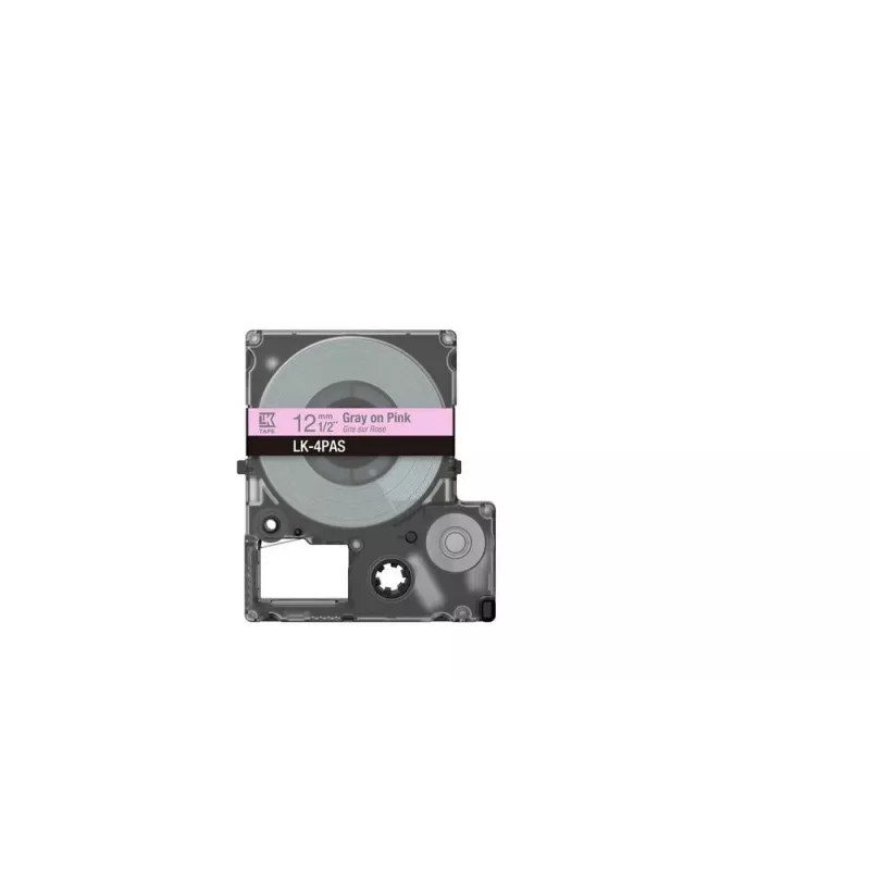 Etikečių juosta Epson LK-4PAS pilka rožinė terminio perkėlimo 1,2 cm
