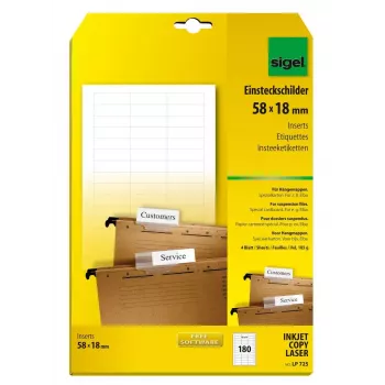 Nelipnios spausdintuvo etiketės Sigel LP725