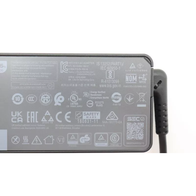 Lenovo 5A10W86252 maitinimo adapteris / keitiklis Vidinis 65 W Juoda