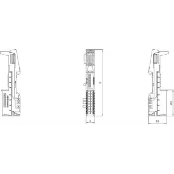 Elektrinis gnybtas Siemens 6ES7193-6BP00-0BA1, daugiaspalvis, 49 g, 1 vnt.