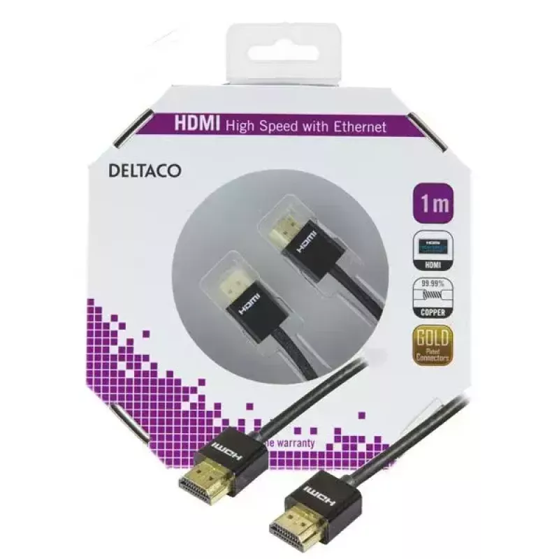 HDMI laidas Deltaco HDMI-1091 1m