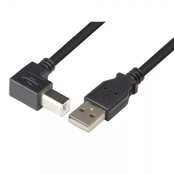 Techly USB 2.0 laidas A kištukas / B kištukas kampuotas 3 m ICOC U-AB-30-ANG