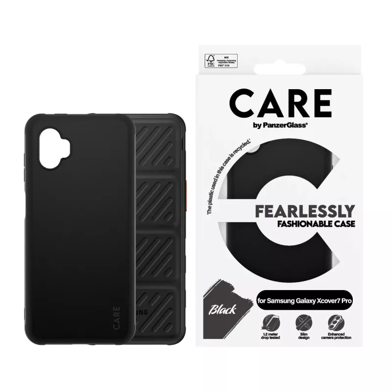 Apsauginis TPU dėklas PanzerGlass Samsung Galaxy Xcover7 Pro — juodas