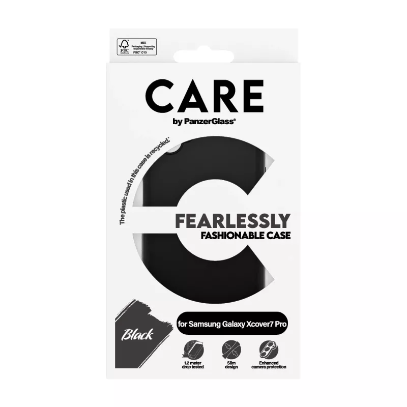 Apsauginis TPU dėklas PanzerGlass Samsung Galaxy Xcover7 Pro — juodas