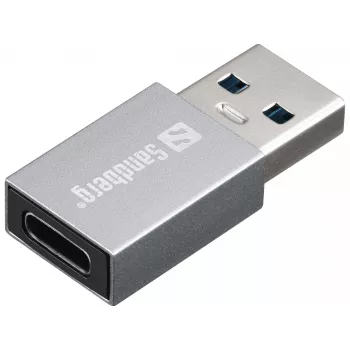 Sandberg USB-A į USB-C adapteris, USB-A, USB-C, Aliuminis