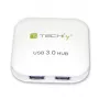 Techly USB 3.0 Super Speed Hub 4 prievadai, baltas, IUSB3-HUB4-WH, USB 3.2 Gen 1 (3.1 Gen 1) Type-A, 5000 Mbit/s, baltas, 0,8 m, CE, RoHS, USB 2.0 USB 1.1