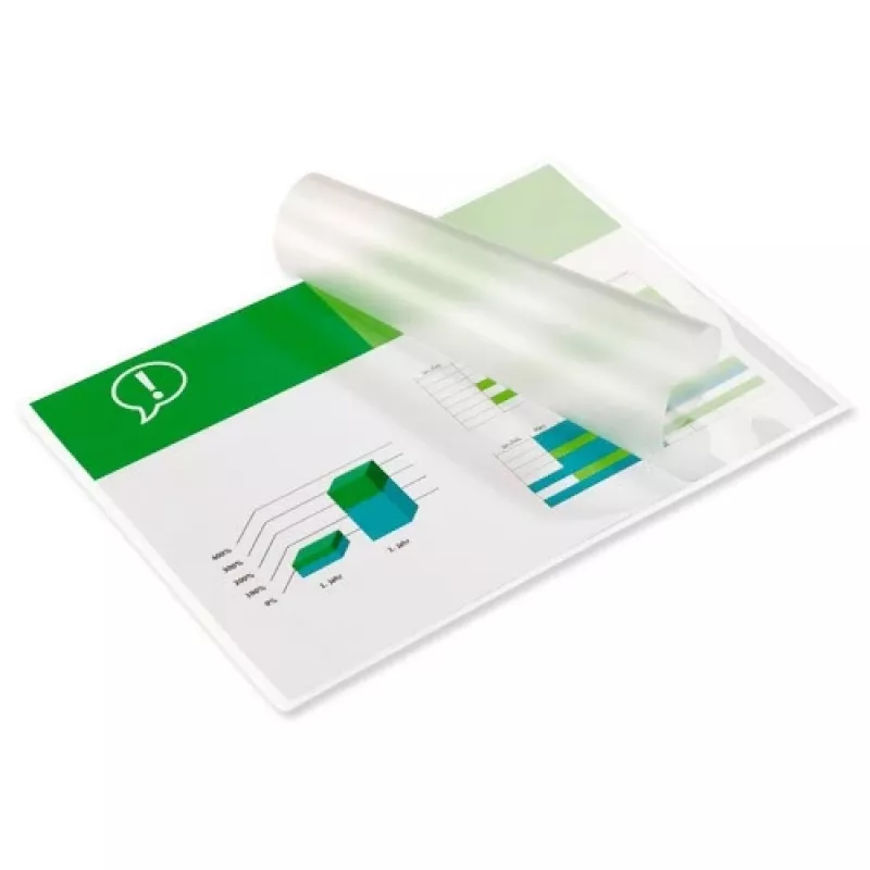 GBC laminavimo plėvelė A4 80 mikronų, blizgi, permatoma, A4, 0,08 mm, 100 vnt.