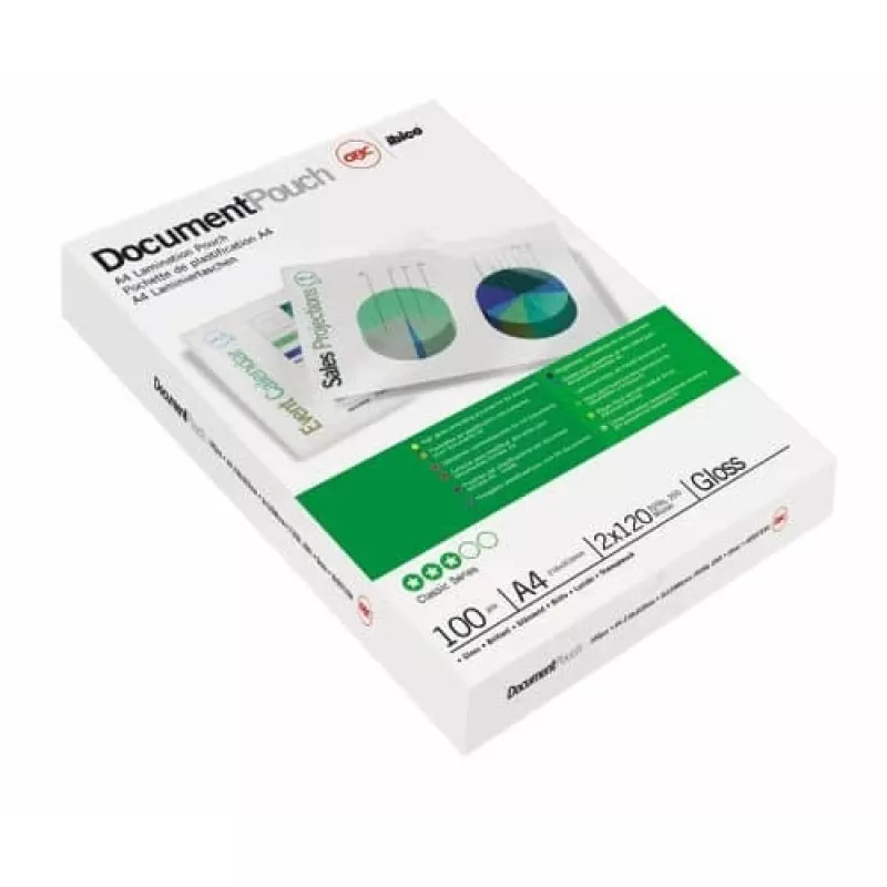 GBC laminavimo plėvelė A4 80 mikronų, blizgi, permatoma, A4, 0,08 mm, 100 vnt.