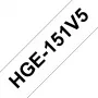 Etikečių kūrimo juostelė Brother HGE-151V5 — juoda, suderinama su PT-9500PC / PT-9700PC / PT-9800PCN / RL-700S