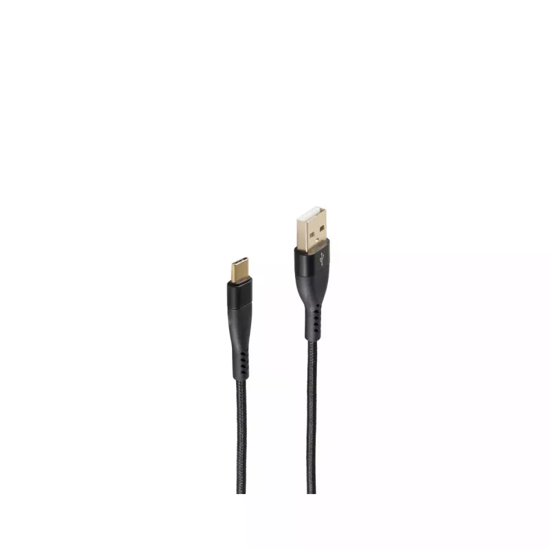 USB laidas ShiverPeaks BS20-71025 1m USB 2.0 USB A USB C juodas