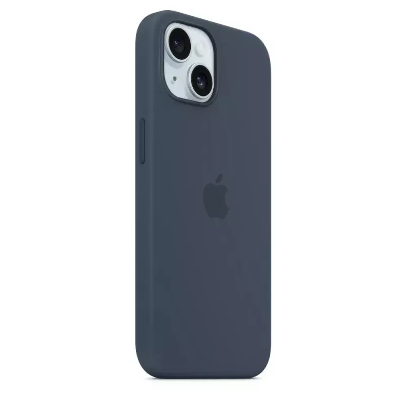 Silicone Case Cover Apple iPhone 15 MagSafe Storm Blue