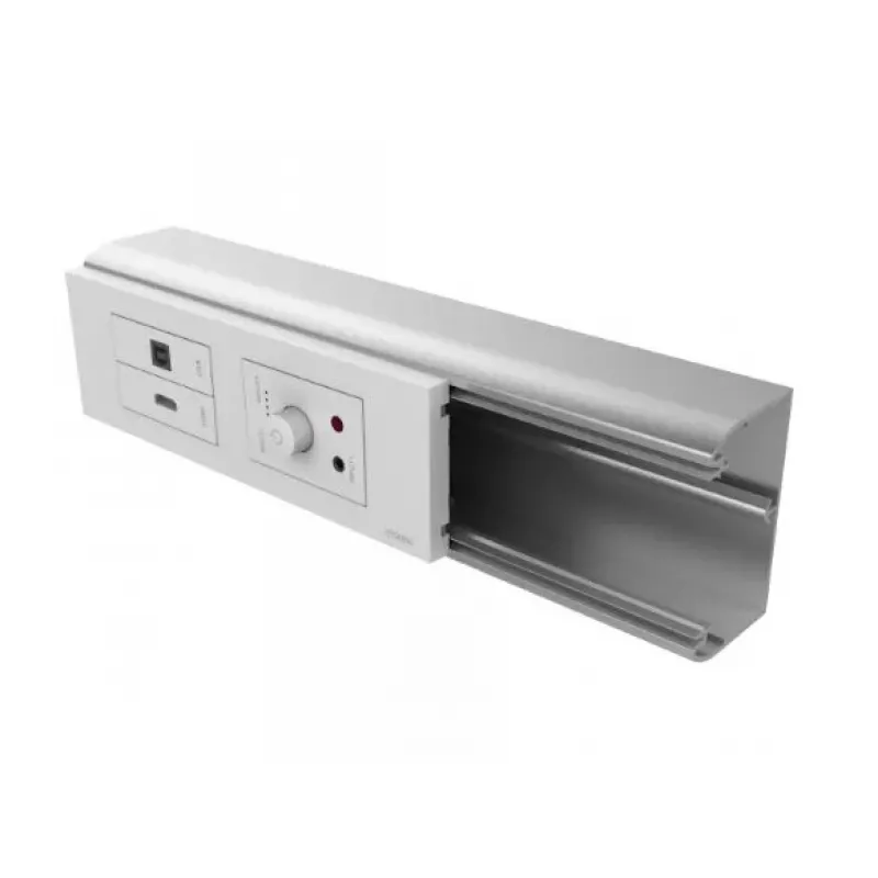 Kabelių dėžutė VISION TC3 SURRBE65 stalui, balta, 210×68×28 mm, 1 vnt.