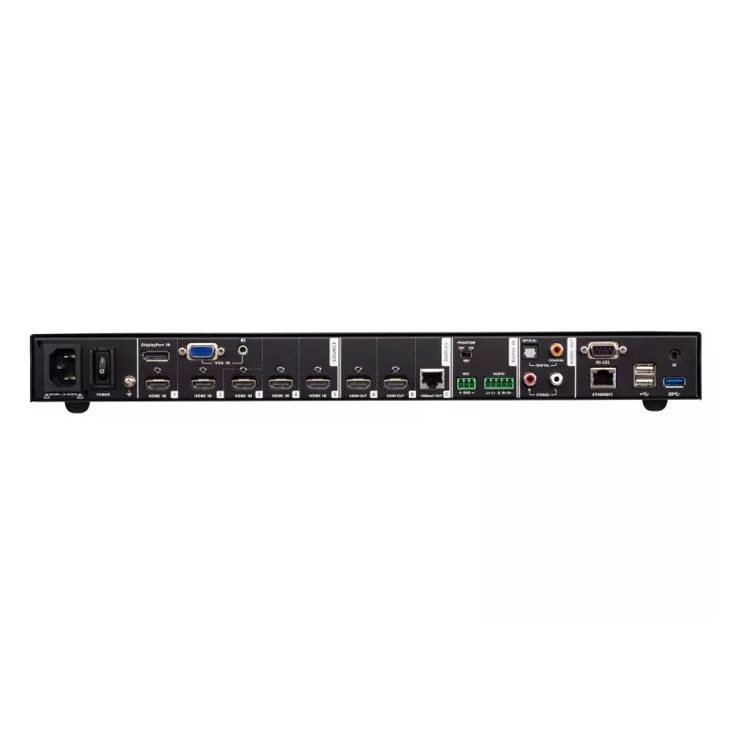 ATEN 7 x 3 pateikčių perjungiklis, HDMI, metalinis, juodas, 60 Hz, 1080p, 1920 x 1200 pikselių