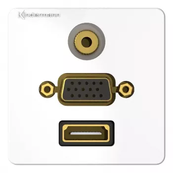 Kištukinis lizdas HDMI VGA 3.5mm Kindermann 7456000586