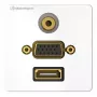 Kištukinis lizdas HDMI VGA 3.5mm Kindermann 7456000586