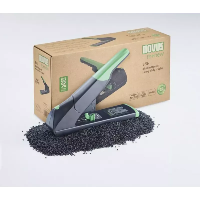 Segiklis Novus B 56 re+new juoda žalia 200 lapų talpa