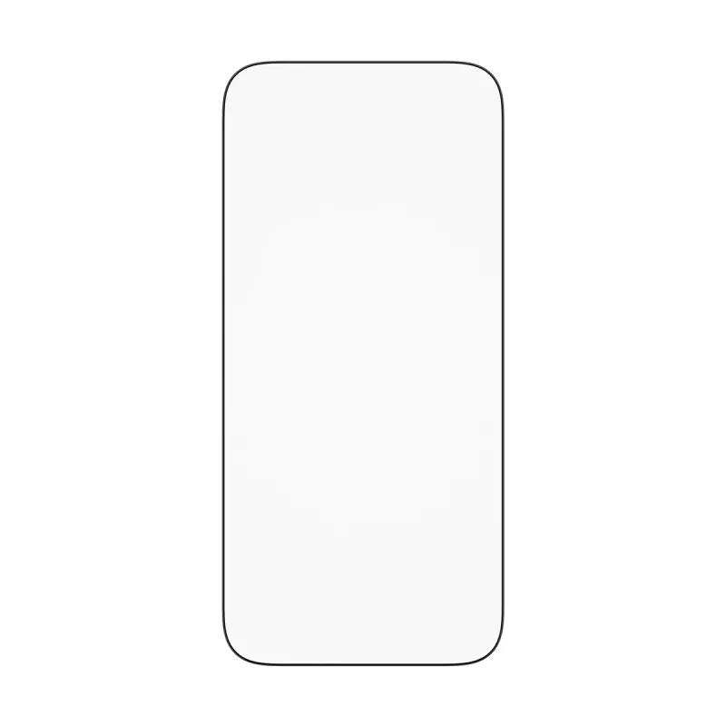 Ekrano apsauga PanzerGlass SAFE. „iPhone 17 Pro Max“ – itin plati PET plėvelė su juodu rėmeliu, „EasyAligner“, atspari įbrėžimams ir smūgiams