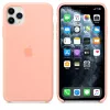 Silikoninis dėklas Apple iPhone 11 Pro Max greipfrutų spalvos