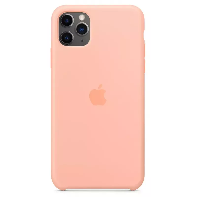 Silikoninis dėklas Apple iPhone 11 Pro Max greipfrutų spalvos
