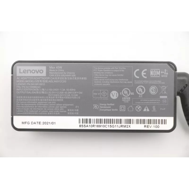 Lenovo 5A10W86243 maitinimo adapteris / keitiklis Vidinis 45 W Juoda