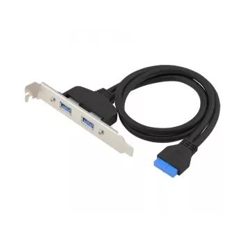 Conceptronic EMRICK11B 19 kontaktų vidinė jungtis į dvigubą USB-A jungtį USB 3.0 adapteris