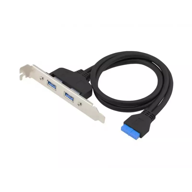 Conceptronic EMRICK11B 19 kontaktų vidinė jungtis į dvigubą USB-A jungtį USB 3.0 adapteris