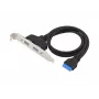 Conceptronic EMRICK11B 19 kontaktų vidinė jungtis į dvigubą USB-A jungtį USB 3.0 adapteris
