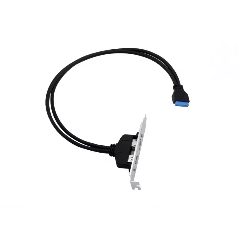 Conceptronic EMRICK11B 19 kontaktų vidinė jungtis į dvigubą USB-A jungtį USB 3.0 adapteris