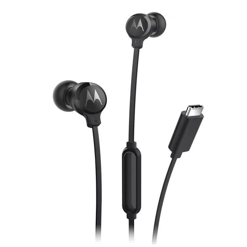 Motorola EARBUDS3CS ausinės/laikiklis Laidinis Į ausis Skambučiai/Muzika USB Type-C Juoda