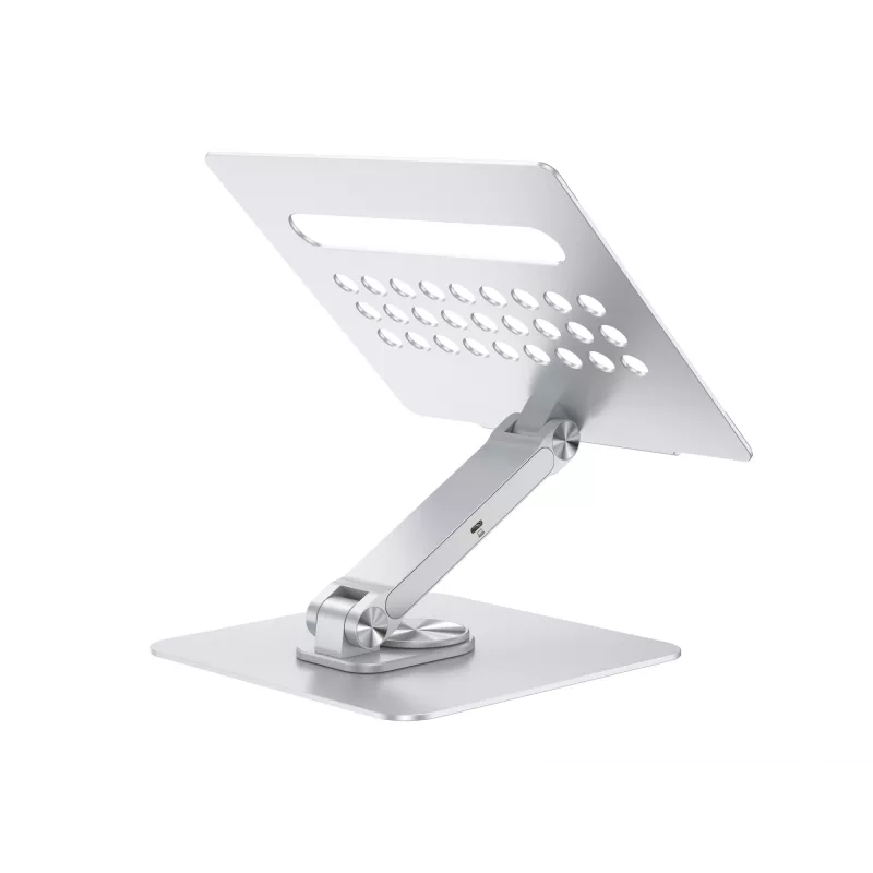 Conceptronic DONN27G, Nešiojamojo kompiuterio stovas, Sidabrinis, Aliuminis, 360°, USB 3.2 Gen 1 (3.1 Gen 1) Type-C, 5000 Mbit/s