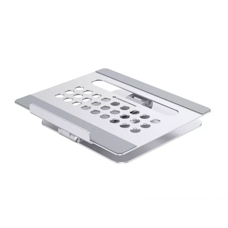Conceptronic DONN27G, Nešiojamojo kompiuterio stovas, Sidabrinis, Aliuminis, 360°, USB 3.2 Gen 1 (3.1 Gen 1) Type-C, 5000 Mbit/s