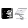 Conceptronic DONN27G, Nešiojamojo kompiuterio stovas, Sidabrinis, Aliuminis, 360°, USB 3.2 Gen 1 (3.1 Gen 1) Type-C, 5000 Mbit/s