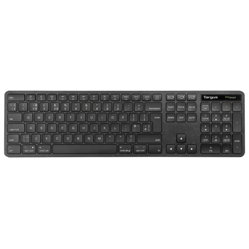 Targus EcoSmart AKB873UK klaviatūra universali RF belaidė + Bluetooth QWERTY JK anglų juoda
