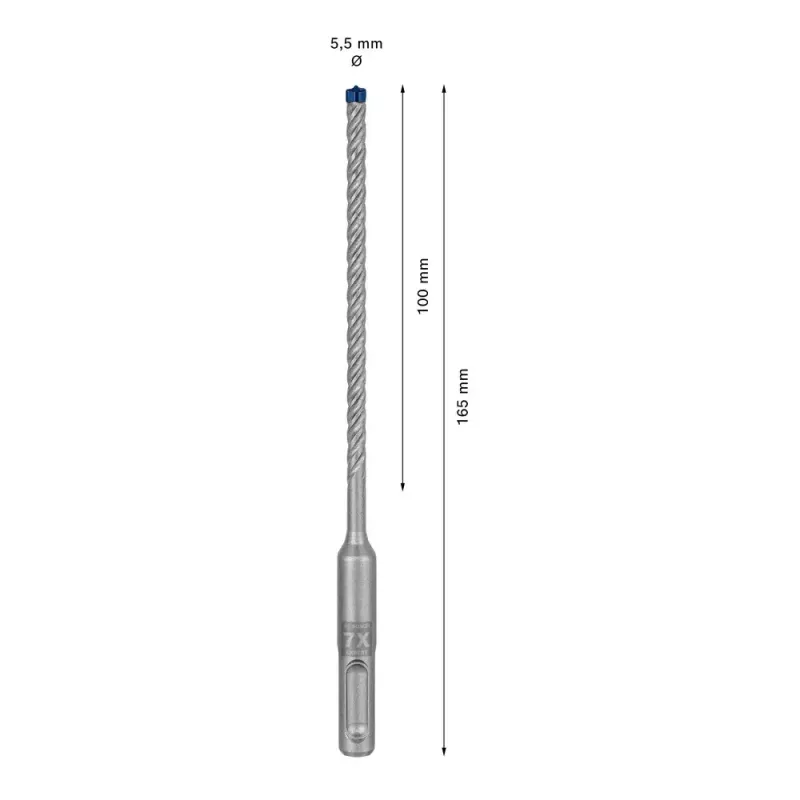 Grąžtas Bosch SDS plus-7X 5,5 mm 165 mm