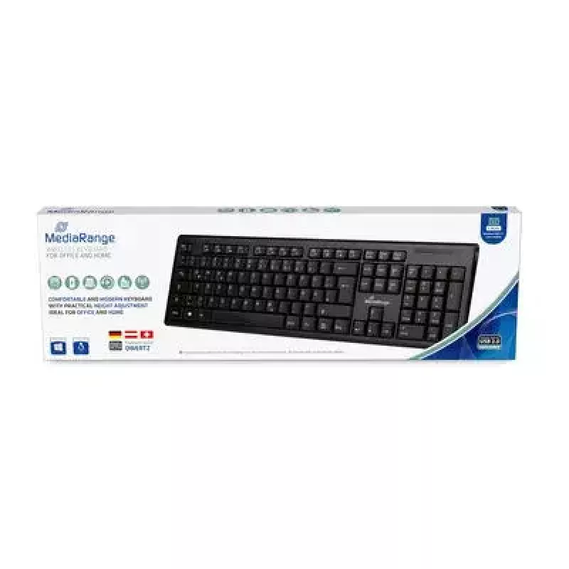 Klaviatūra MediaRange MROS111 universali belaidė RF QWERTZ juoda
