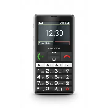 Emporia emporiaPURE-LTE 5,87 cm (2,31 colio) 107 g juodas senjorų telefonas