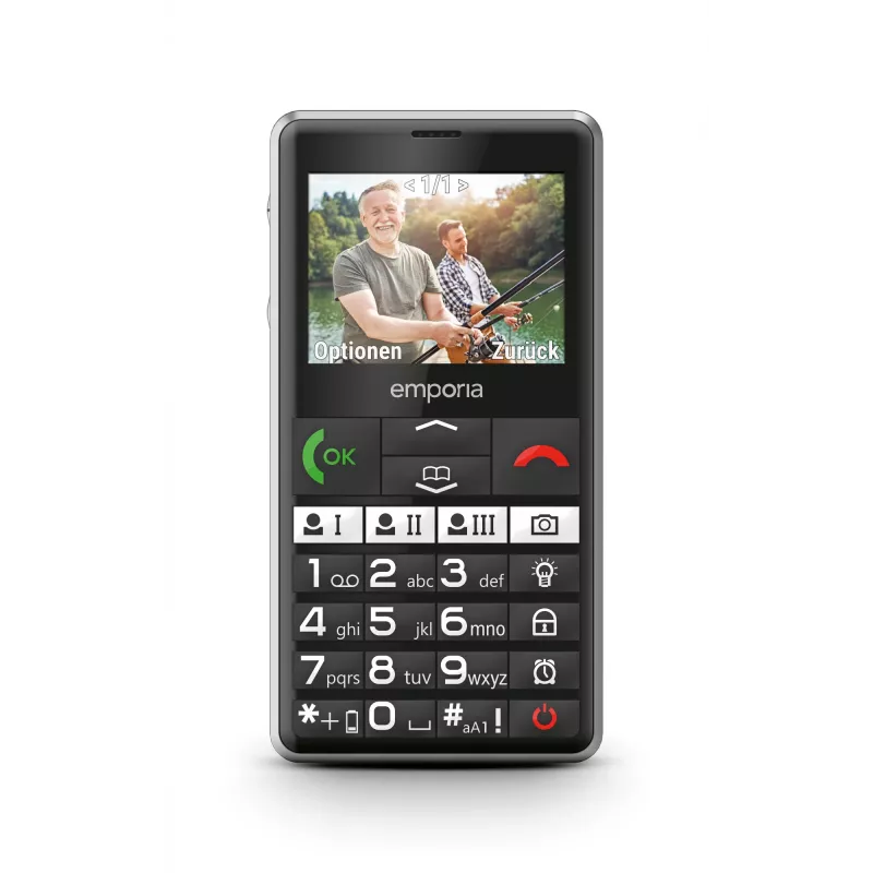 Emporia emporiaPURE-LTE 5,87 cm (2,31 colio) 107 g juodas senjorų telefonas
