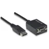 Techly DisplayPort DP į VGA adapteris M F IADAP DSP-250, 0,07 m, DisplayPort, 2 x VGA (D-Sub), kištukas, lizdas, 1920 x 1200 pikselių