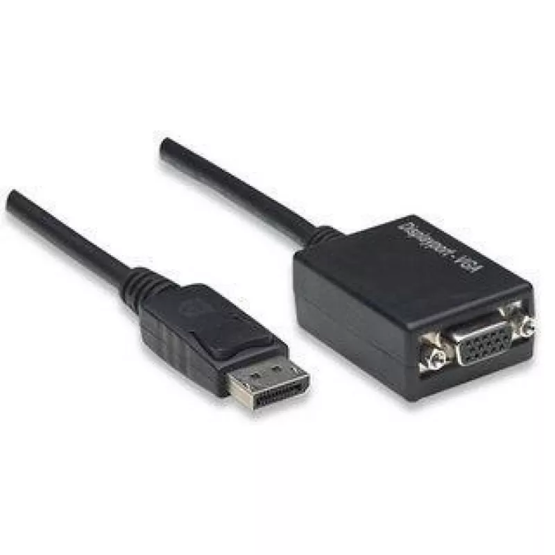 Techly DisplayPort DP į VGA adapteris M F IADAP DSP-250, 0,07 m, DisplayPort, 2 x VGA (D-Sub), kištukas, lizdas, 1920 x 1200 pikselių