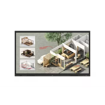 LG CreateBoard Standard interaktyvioji lenta 190,5 cm (75 colių) 3840 x 2160 pikselių lietimui jautrus ekranas juoda