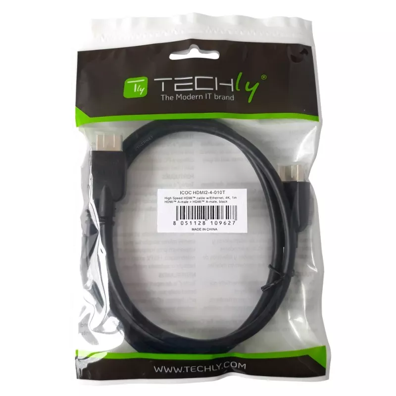 Techly ICOC HDMI2-4-020T HDMI laidas 2 m HDMI A tipo (standartinis) juodas
