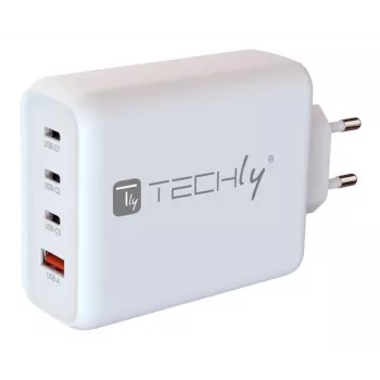 Techly IPW-PD140W-WH mobiliojo įrenginio įkroviklis Išorinė baterija, Išmanusis telefonas, Planšetinis kompiuteris, Universalus Balta AC Greitasis įkrovimas Patalpose