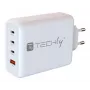 Techly IPW-PD140W-WH mobiliojo įrenginio įkroviklis Išorinė baterija, Išmanusis telefonas, Planšetinis kompiuteris, Universalus Balta AC Greitasis įkrovimas Patalpose