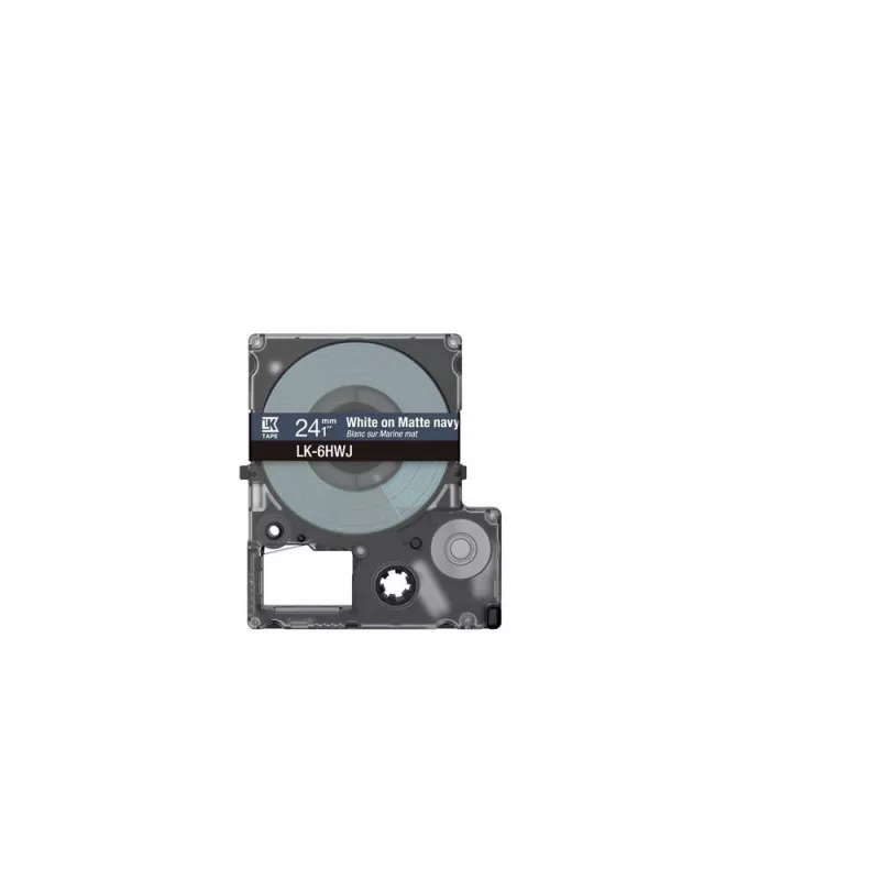 Lipdukų juostelė Epson LK-6HWJ tamsiai mėlyna balta terminio perkėlimo 2,4 cm