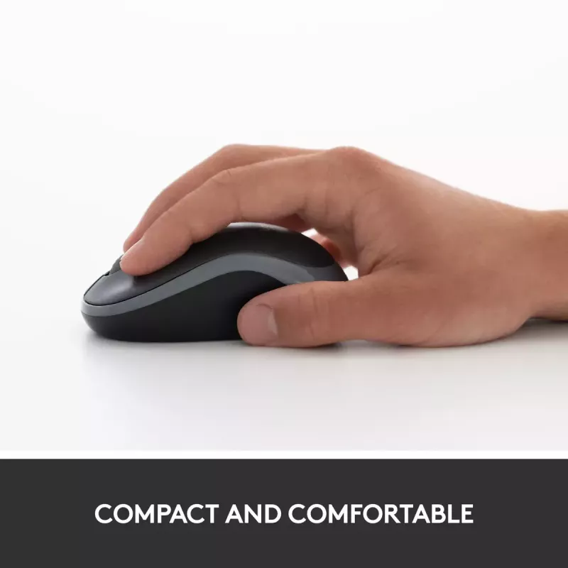 „Logitech M185 Swift“ belaidė pelė, pilka
