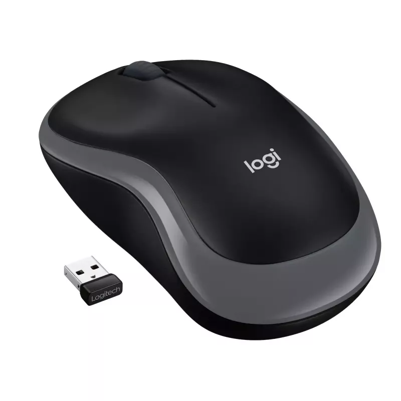 „Logitech M185 Swift“ belaidė pelė, pilka